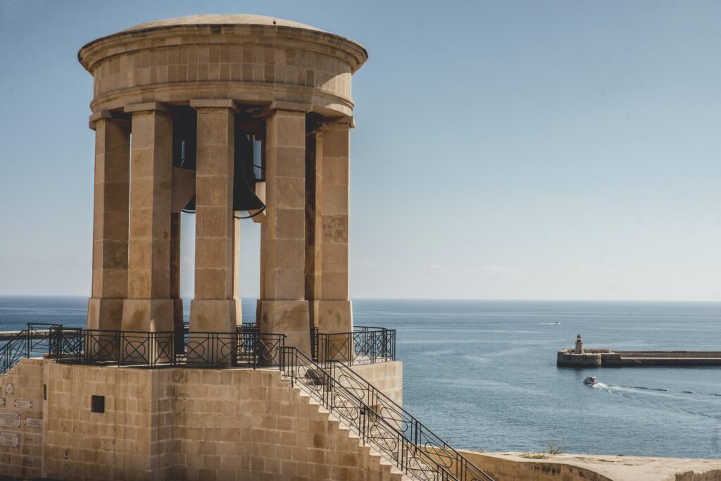 A structure by the sea in Valleta, Malta.