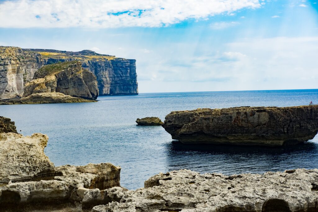 The serene and picturesque Gozo coastline.